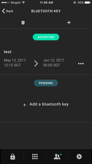 igloohome app bluetooth key