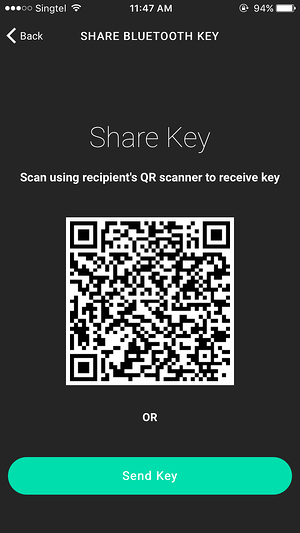 igloohome app bluetooth QR code