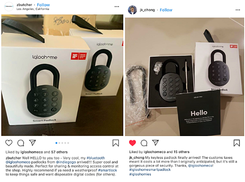 igloohome Smart Padlock Instagram good reviews